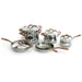 Image 1 of Shopberghoff Ouro Gold 11Pc 18/10 Stainless Steel Cookware Set, SS Lids, Rose Gold Handles
