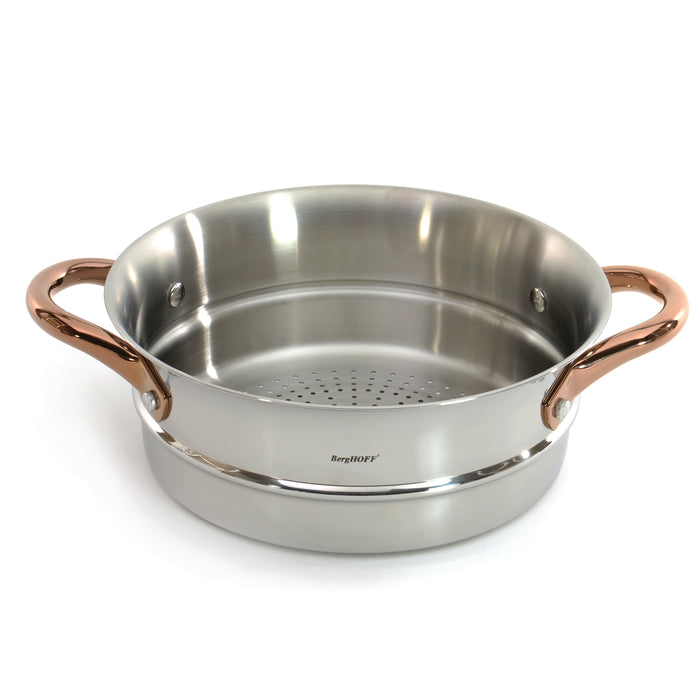 Image 11 of Shopberghoff Ouro Gold 11Pc 18/10 Stainless Steel Cookware Set, SS Lids, Rose Gold Handles