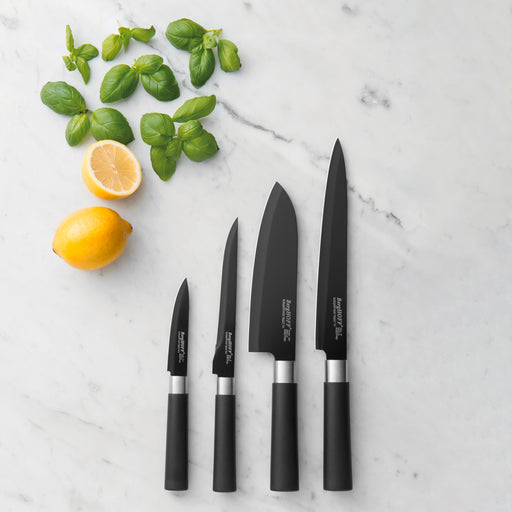 Image 2 of Shopberghoff Essentials 4Pc Ceramic Coated Knife Set, Black