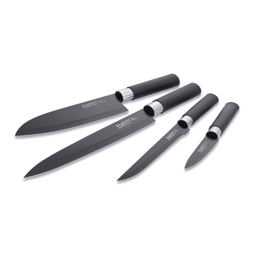 Image 1 of Shopberghoff Essentials 4Pc Ceramic Coated Knife Set, Black
