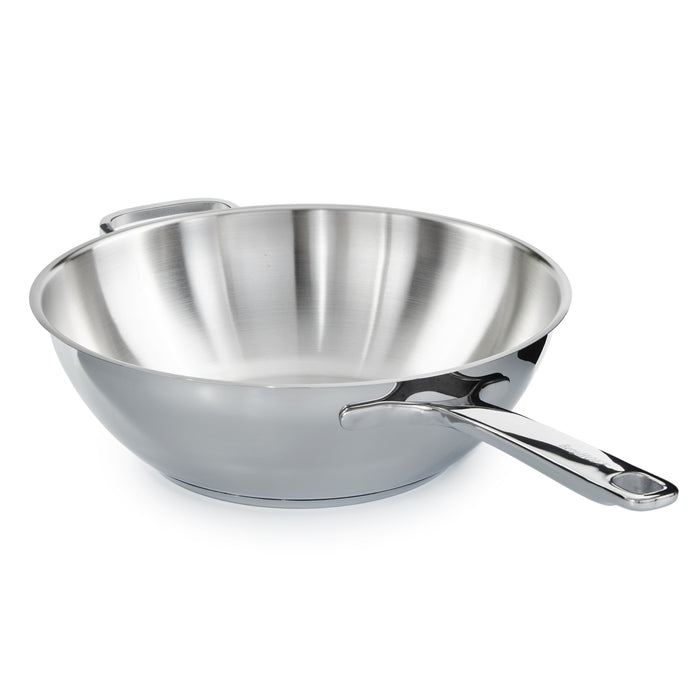 Image 5 of DiNA Helix Recycled 18/10 Stainless Steel 12" Wok 5.6qt.