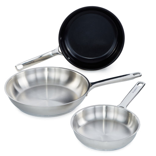 Image 1 of Shopberghoff DiNA Helix 18/10 Stainless Steel 3Pc Frying Pan Set, Recycled