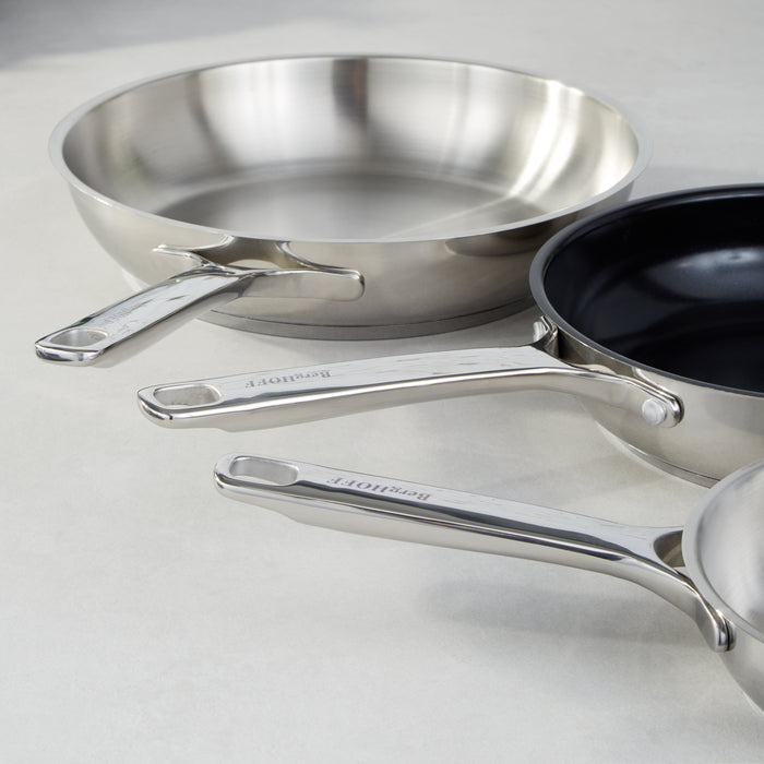 Image 3 of Shopberghoff DiNA Helix 18/10 Stainless Steel 3Pc Frying Pan Set, Recycled