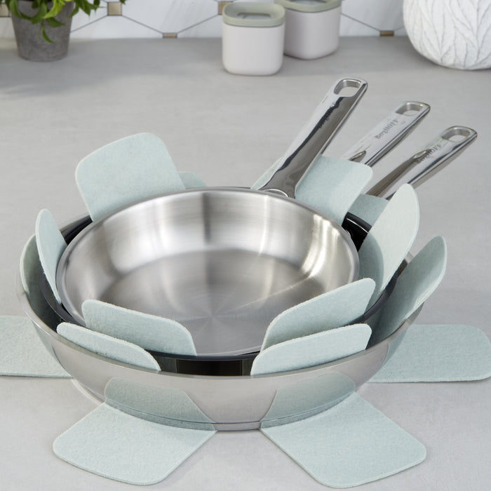 Image 5 of Shopberghoff DiNA Helix 18/10 Stainless Steel 3Pc Frying Pan Set, Recycled