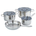 Image 1 of Shopberghoff DiNA Helix 18/10 Stainless Steel 7pc Cookware Set with Glass Lids, Recycled