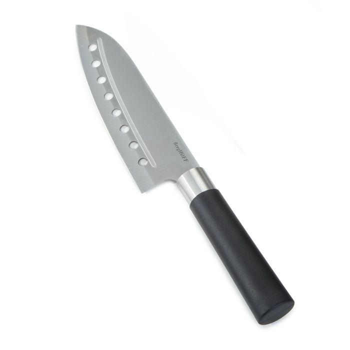 Image 1 of Shopberghoff DiNA Codon Stainless Steel Santoku Knife with Holes, 6.75"