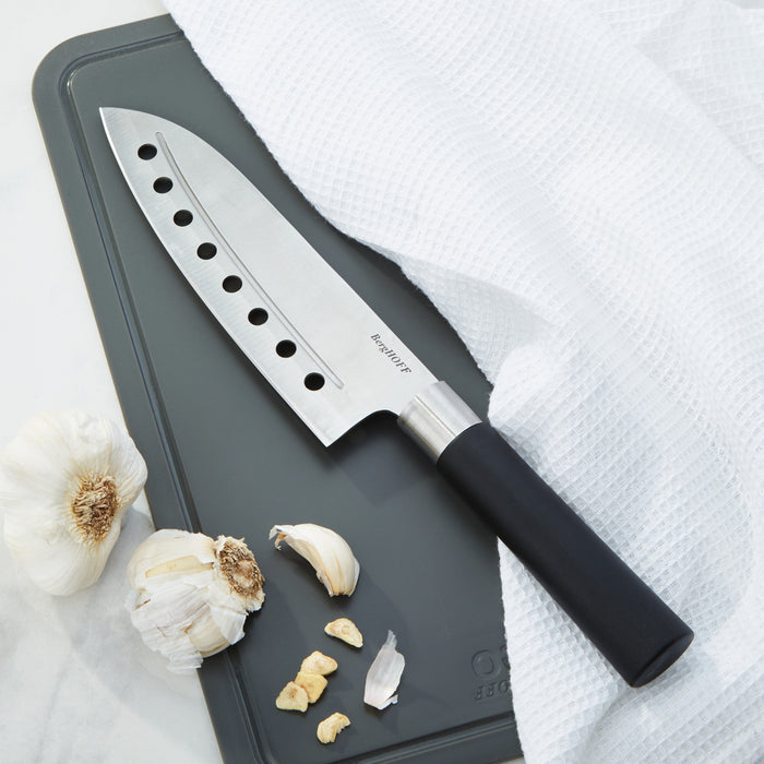 Image 2 of Shopberghoff DiNA Codon Stainless Steel Santoku Knife with Holes, 6.75"