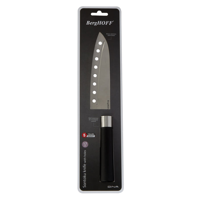 Image 7 of Shopberghoff DiNA Codon Stainless Steel Santoku Knife with Holes, 6.75"