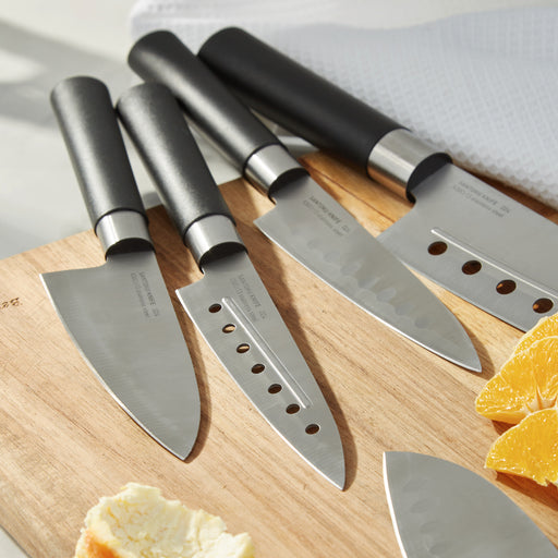 Image 2 of Shopberghoff DiNA Codon Stainless Steel Santoku Knife with Holes, 5"
