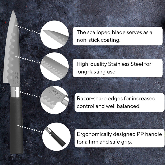 Image 7 of Shopberghoff DiNA Codon Stainless Steel Scalloped Santoku Knife, 6.75"