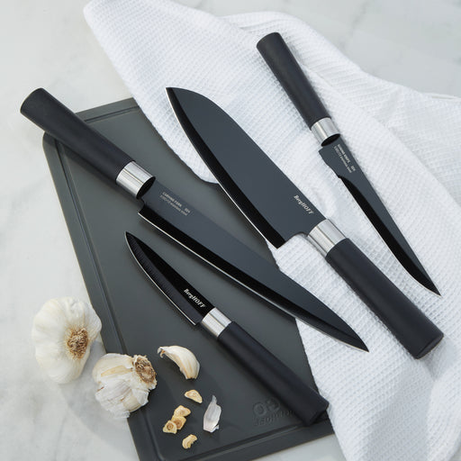 Image 2 of Shopberghoff DiNA Prime 4pc Nonstick Stainless Steel Knife Set, Black