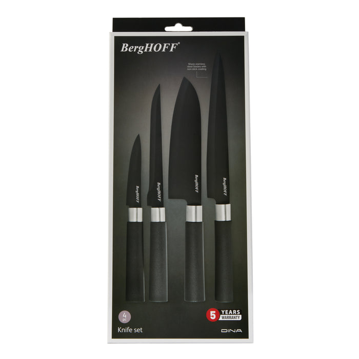Image 8 of Shopberghoff DiNA Prime 4pc Nonstick Stainless Steel Knife Set, Black
