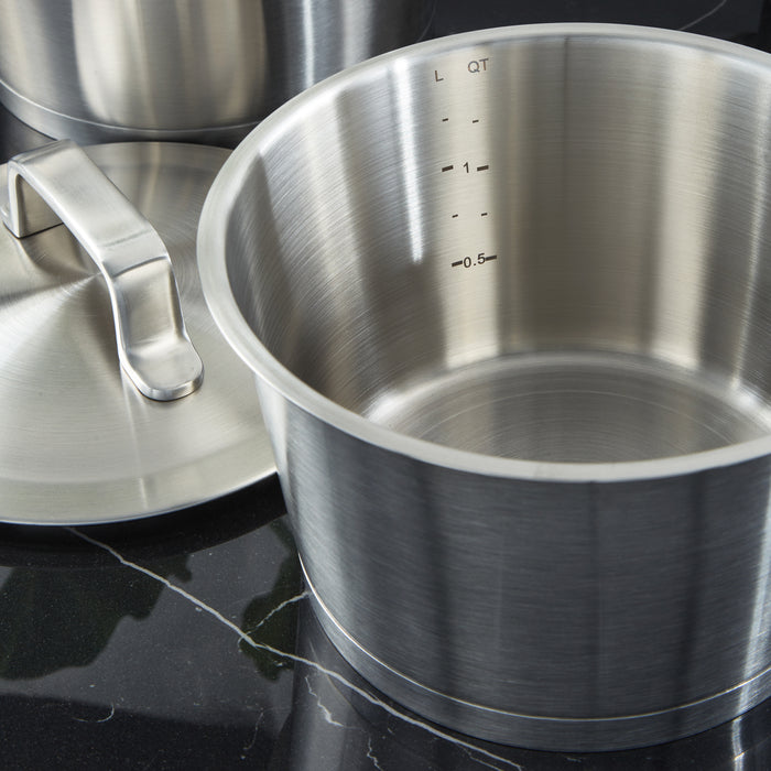 Image 3 of Meta 10Pc Recycled 18/10 Stainless Steel Cookware Set