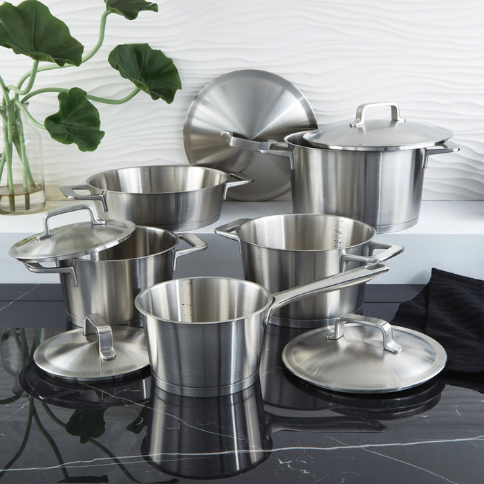 Image 6 of Meta 10Pc Recycled 18/10 Stainless Steel Cookware Set