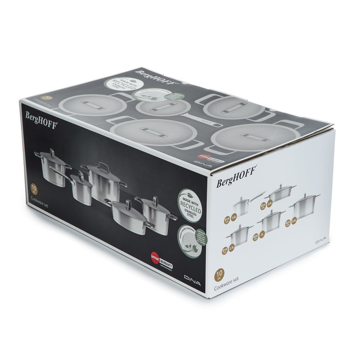 Image 9 of Meta 10Pc Recycled 18/10 Stainless Steel Cookware Set