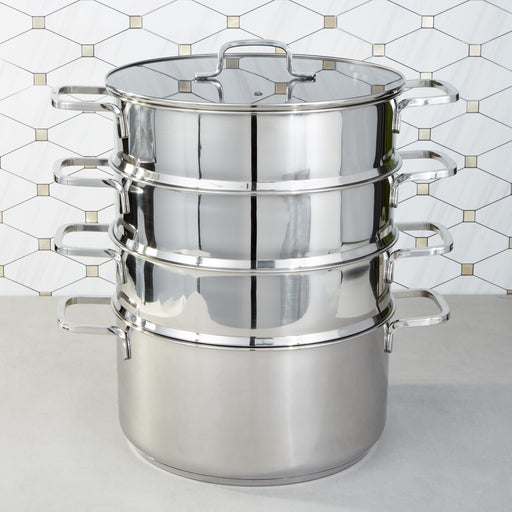 Image 1 of Shopberghoff DiNA Helix 18/10 Stainless Steel 5pc Steamer Set, Recycled