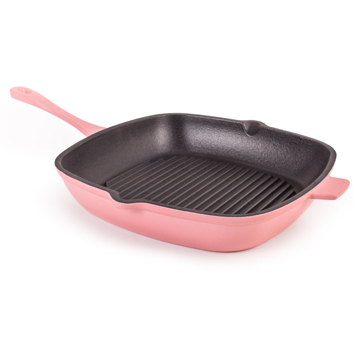 Image 1 of Shopberghoff Neo 11" Cast Iron Square Grill Pan, Pink
