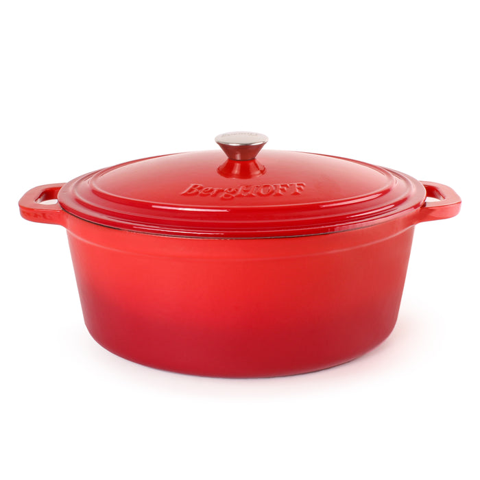 Image 1 of Shopberghoff Neo Cast Iron 8qt. Oval Dutch Oven 13" with Lid, Red