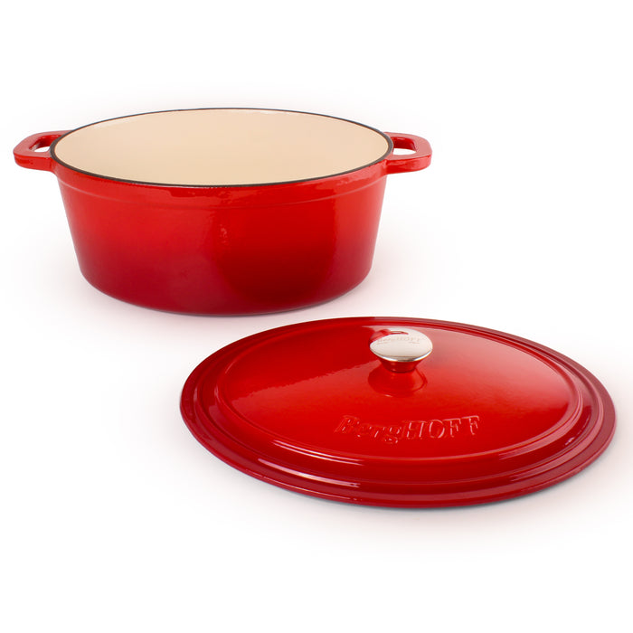 Image 4 of Shopberghoff Neo Cast Iron 8qt. Oval Dutch Oven 13" with Lid, Red
