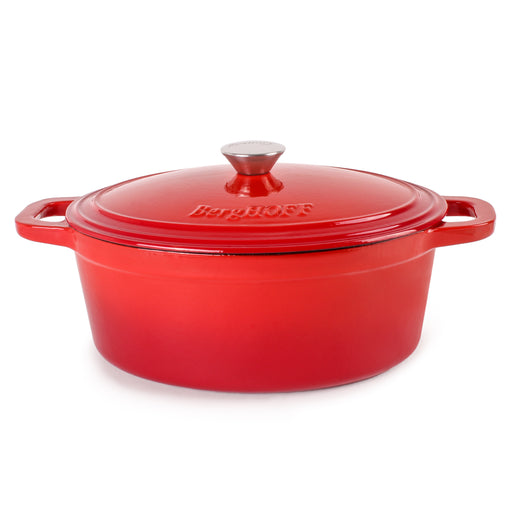 Image 1 of Shopberghoff Neo Cast Iron 5qt. Oval Dutch Oven 11.5" with Lid, Red