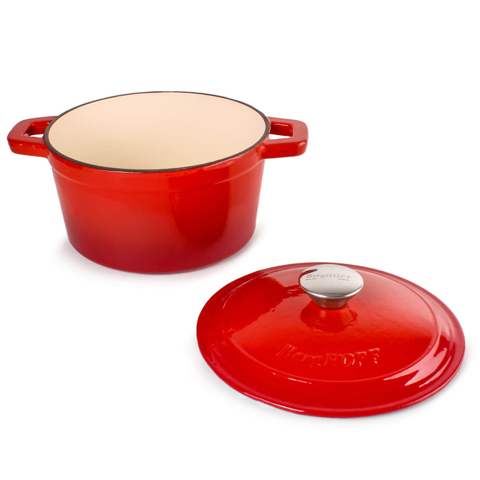 Image 3 of Shopberghoff Neo Cast Iron 3qt. Round Dutch Oven 8" with Lid, Red