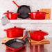 Image 6 of Shopberghoff Neo 11" Cast Iron Square Grill Pan, Red