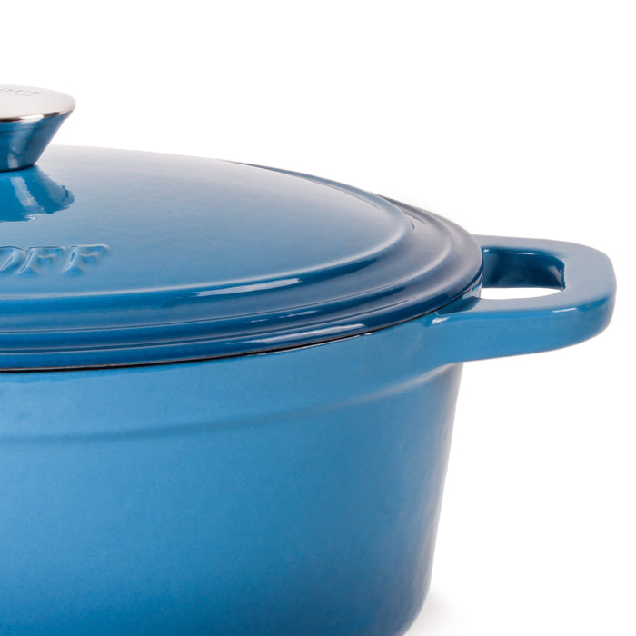 Image 4 of Shopberghoff Neo Cast Iron 8qt. Oval Dutch Oven 13" with Lid, Blue