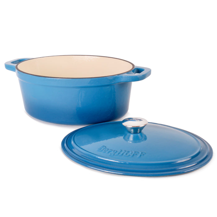 Image 5 of Shopberghoff Neo Cast Iron 8qt. Oval Dutch Oven 13" with Lid, Blue