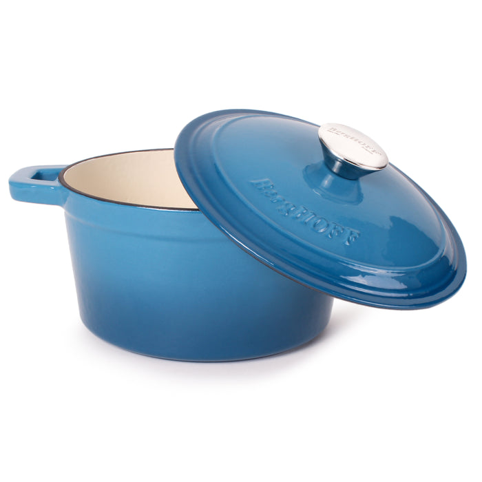 Image 2 of Shopberghoff Neo Cast Iron 3qt. Round Dutch Oven 8" with Lid, Blue