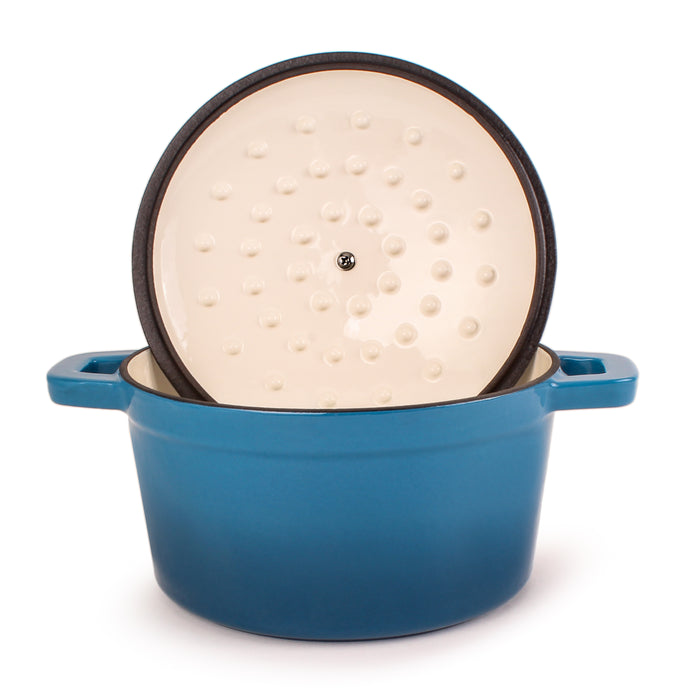 Image 3 of Shopberghoff Neo Cast Iron 3qt. Round Dutch Oven 8" with Lid, Blue