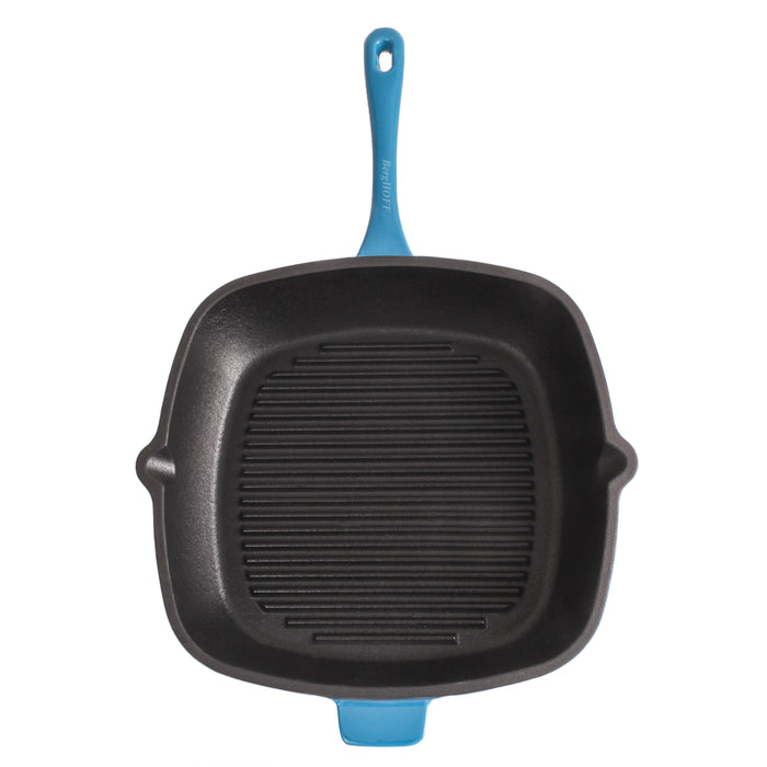 Image 4 of Shopberghoff Neo 11" Cast Iron Square Grill Pan, Blue