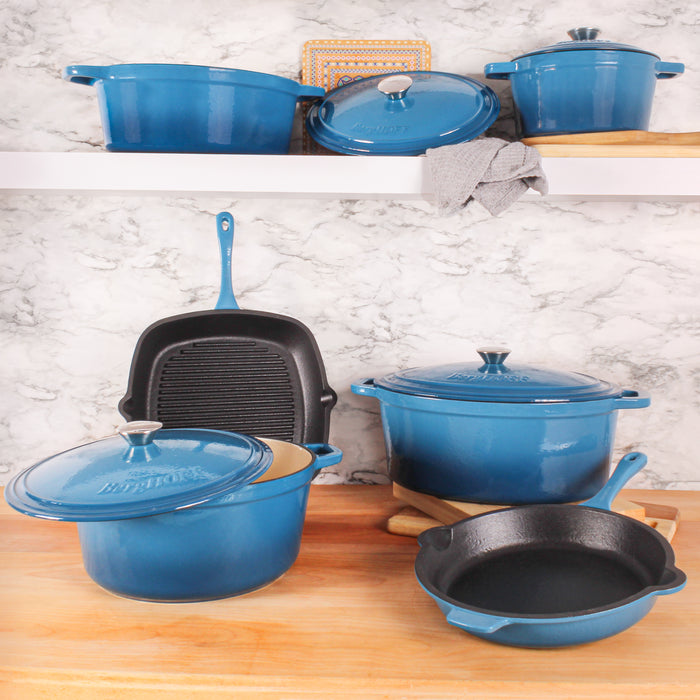 Image 7 of Shopberghoff Neo 11" Cast Iron Square Grill Pan, Blue