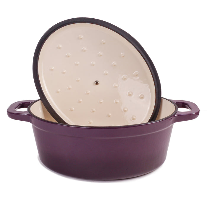 Image 2 of Shopberghoff Neo Cast Iron 8qt. Oval Dutch Oven 13" with Lid, Purple
