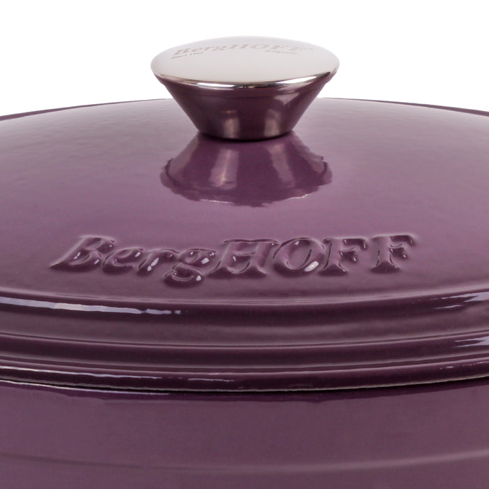 Image 2 of Shopberghoff Neo Cast Iron 5qt. Oval Dutch Oven 11.5" with Lid, Purple