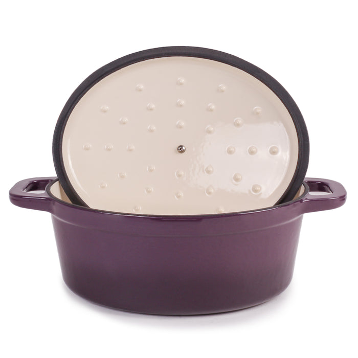Image 6 of Shopberghoff Neo Cast Iron 5qt. Oval Dutch Oven 11.5" with Lid, Purple