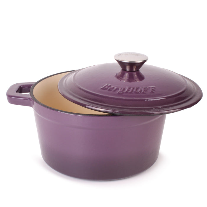 Image 2 of Shopberghoff Neo Cast Iron 3qt. Round Dutch Oven 8" with Lid, Purple