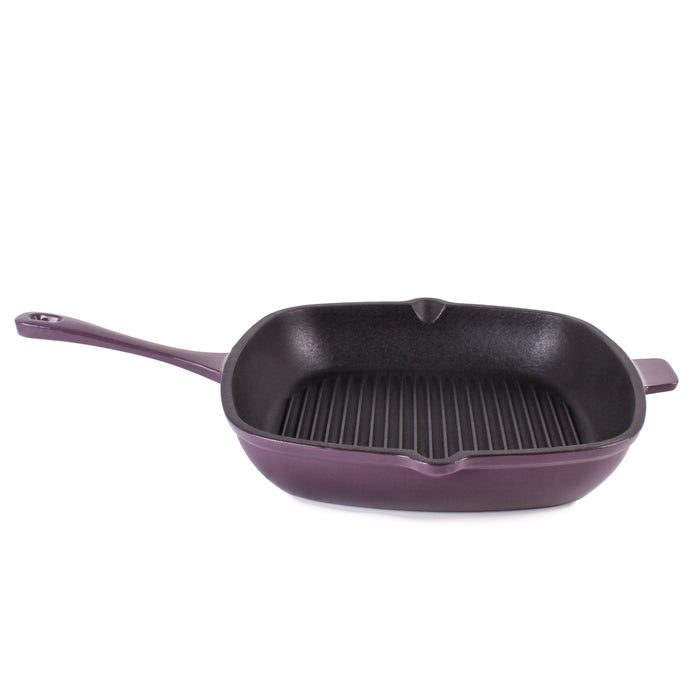 Image 1 of Shopberghoff Neo 11" Cast Iron Square Grill Pan, Purple