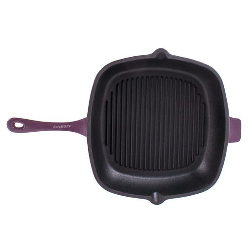Image 2 of Shopberghoff Neo 11" Cast Iron Square Grill Pan, Purple