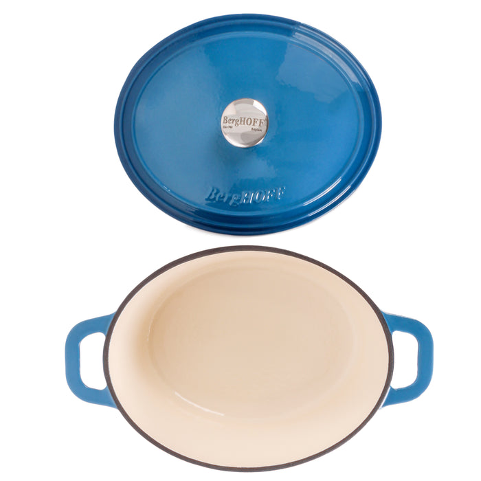 Image 5 of Shopberghoff Neo Cast Iron 5qt. Oval Dutch Oven 11.5" with Lid, Blue