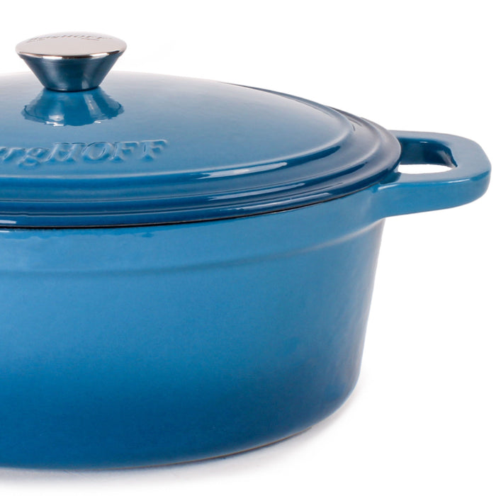 Image 7 of Shopberghoff Neo Cast Iron 5qt. Oval Dutch Oven 11.5" with Lid, Blue