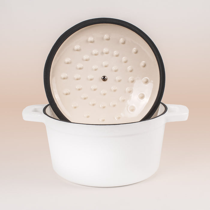 Image 2 of Shopberghoff Neo Cast Iron 7qt. Round Dutch Oven 11" with Lid, White