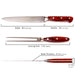 Image 6 of Shopberghoff Pakka Wood 3Pc Stainless Steel Carving Set with Case