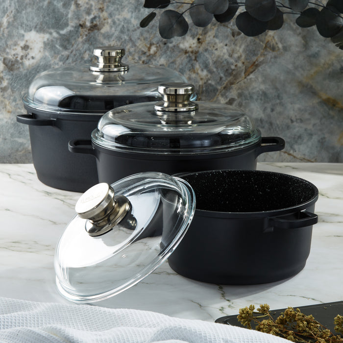 Image 6 of EuroCAST Cast Aluminum Nonstick 10" Stockpot 5qt., Glass Lid