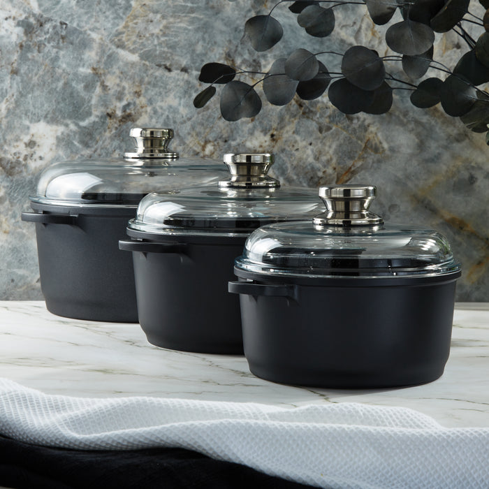 Image 7 of EuroCAST Cast Aluminum Nonstick 10" Stockpot 5qt., Glass Lid