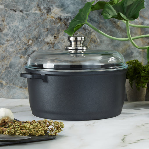 Image 2 of EuroCAST Cast Aluminum Nonstick 11" Stockpot 7qt., Glass Lid