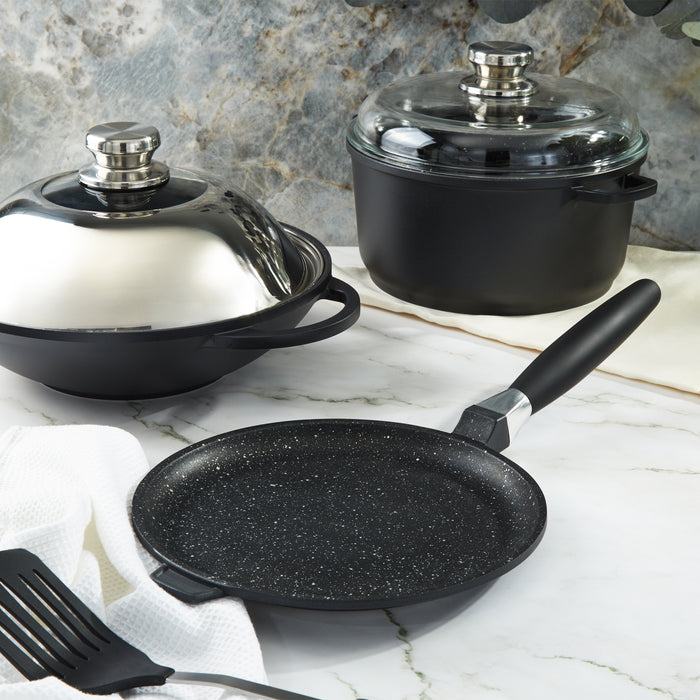 Image 8 of EuroCAST Cast Aluminum Nonstick 11" Stockpot 7qt., Glass Lid