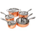Image 1 of Shopberghoff Vintage 10pc Tri-Ply Copper Cookware Set with Lids, Hammered