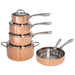 Image 1 of Shopberghoff Vintage 10pc Tri-Ply Copper Cookware Set with Lids, Polished