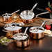 Image 2 of Shopberghoff Vintage 10pc Tri-Ply Copper Cookware Set with Lids, Polished