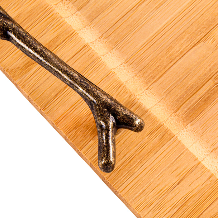 Image 5 of Shopberghoff Bamboo Tray with wrought Iron Handles, 15.5"